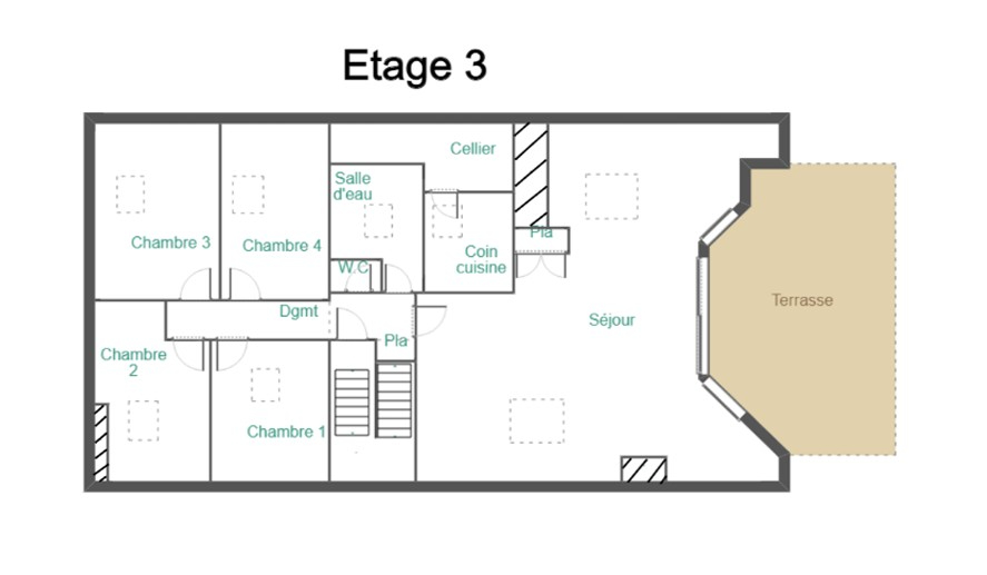 MILLAU Appartement T6 d'exception avec terrasse plein sud -Vue Viaduc et Pouncho d'Agast 14
