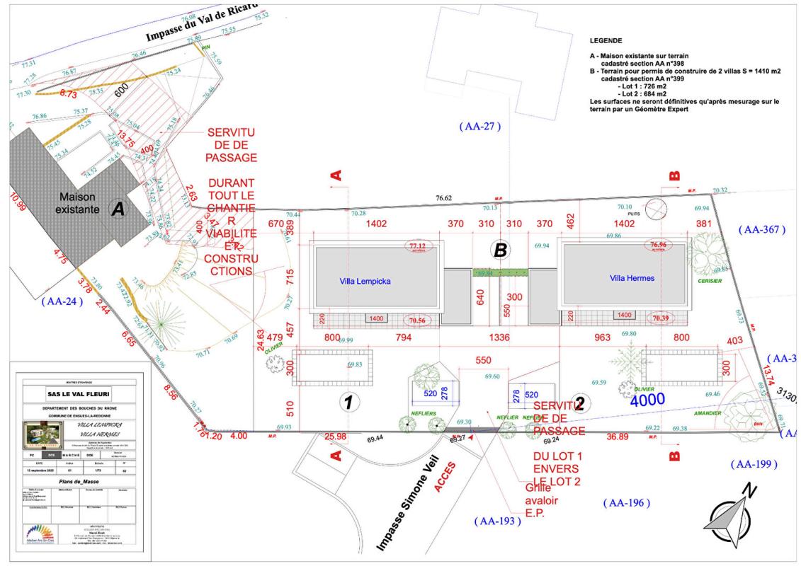 ENSUES-LA-REDONNE Terrain Ensues La Redonne 726 m2 avec PC de 163 m2 6