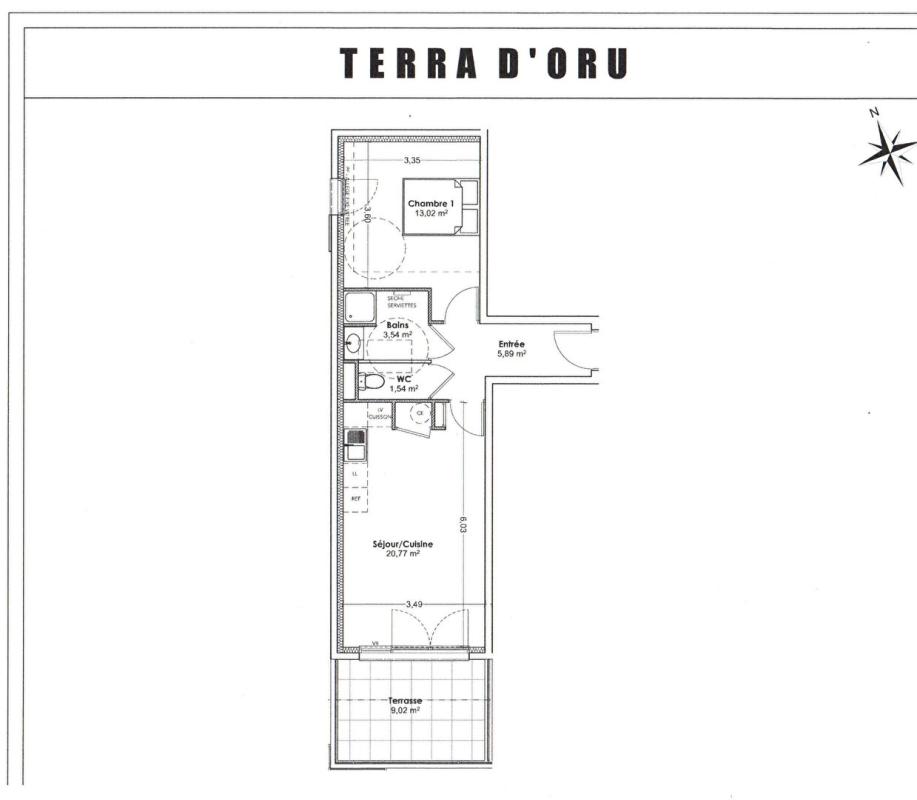 PROPRIANO Appartement Propriano 2 pièce(s) 44 m2, terrasse, garage 20 m2 et place de parking privative 9
