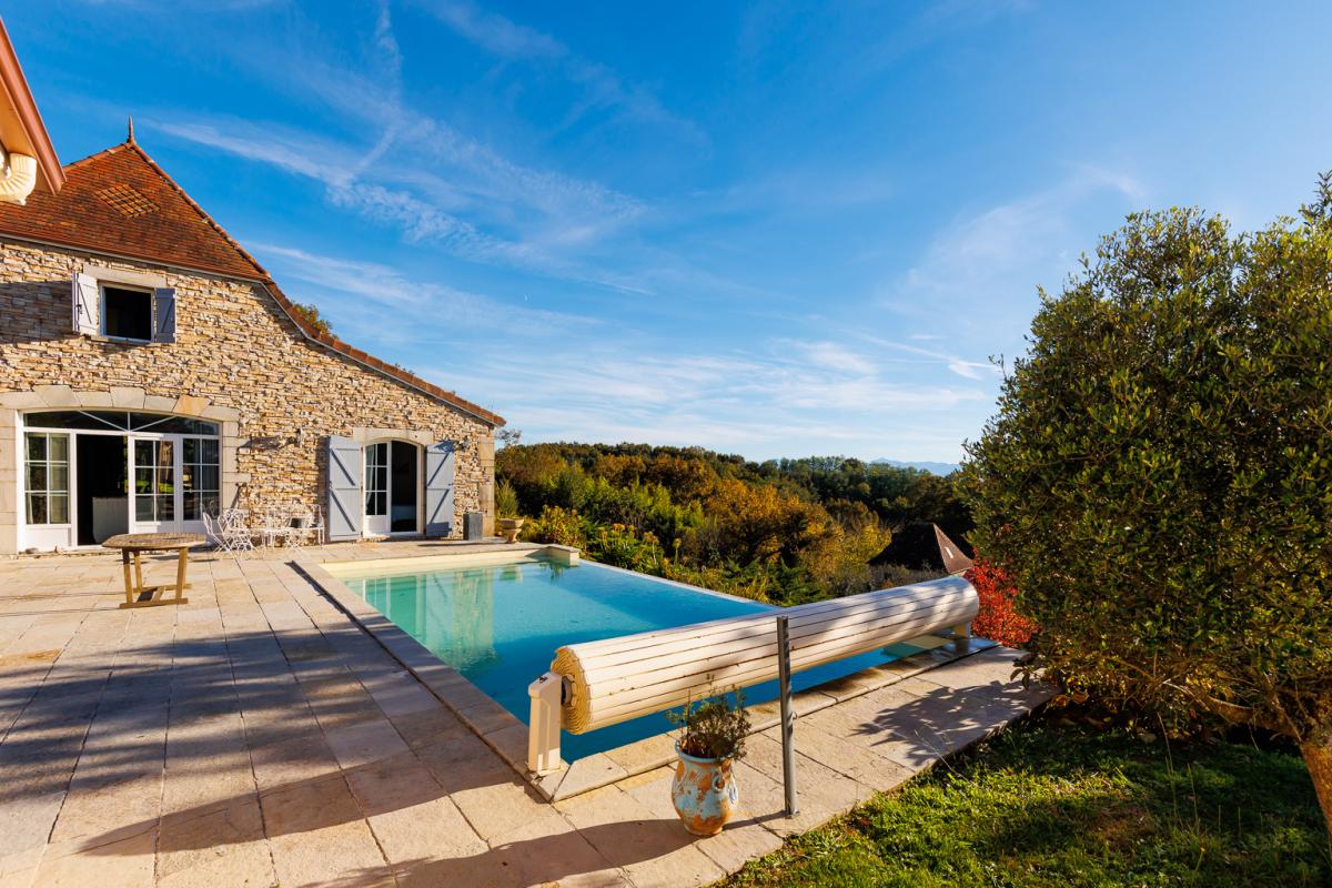 SALIES-DE-BEARN Magnifique propriété de deux maisons - Piscine à débordement vue sur les Pyrénées- 8
