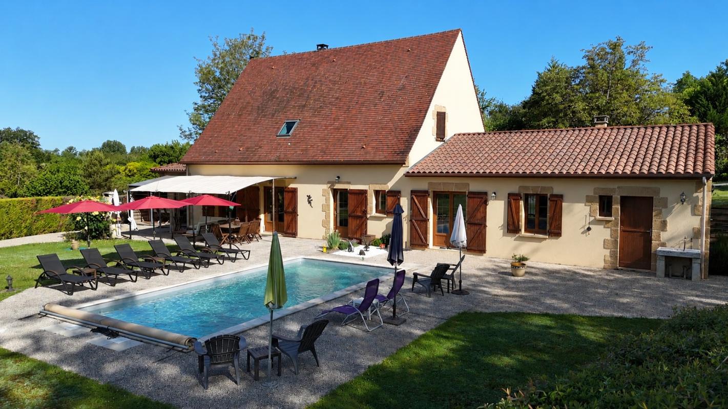 CASTELNAUD-LA-CHAPELLE Ensemble contemporain avec maison principale, gîte indépendant, piscine chauffée et vaste terrain 1