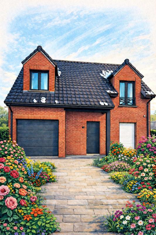 LENS Maison récente 3 chambres Exposition plein sud Écurie 1