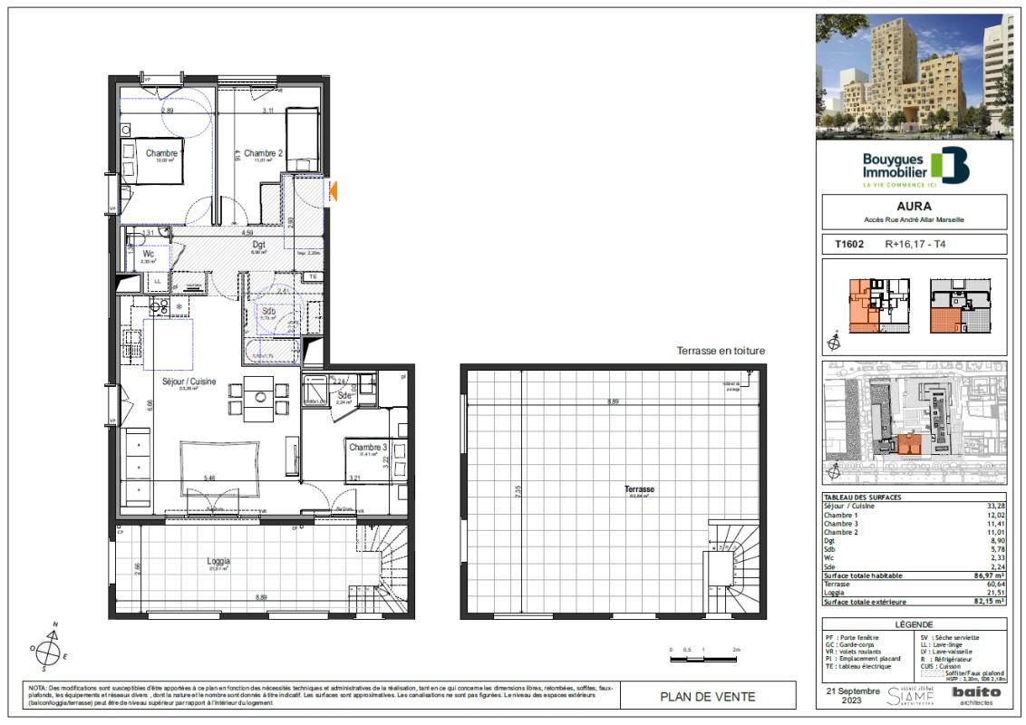 MARSEILLE-2E-ARRONDISSEMENT Duplex T4 Triple exposition + Toit Terrasse 5