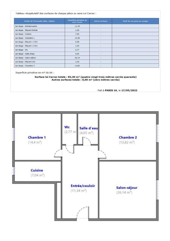 PARIS-16E-ARRONDISSEMENT Idéal investisseur : 3 pièces 83 m2  Cave  Parking  Paris-16 - Résidence Services 18