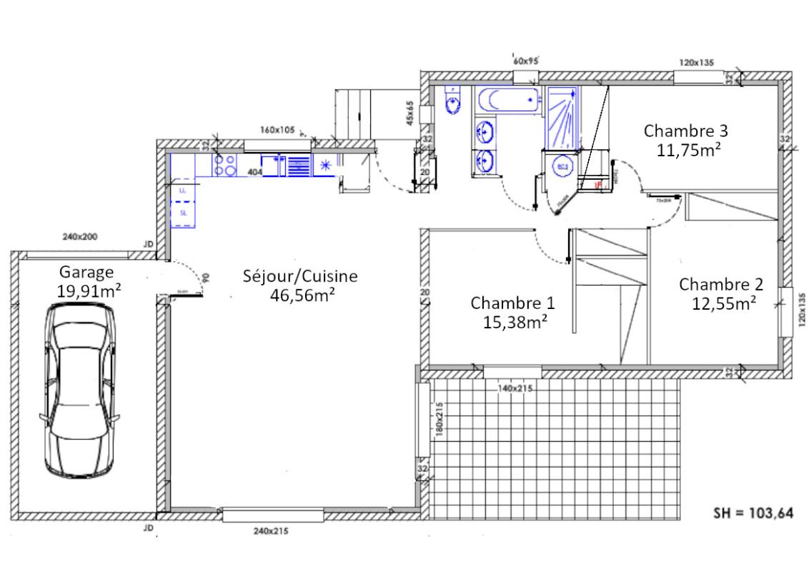 AVIGNON Maison neuve Avignon 4 pièce(s) d'environ 105m² plain pied frais de notaire réduit 3