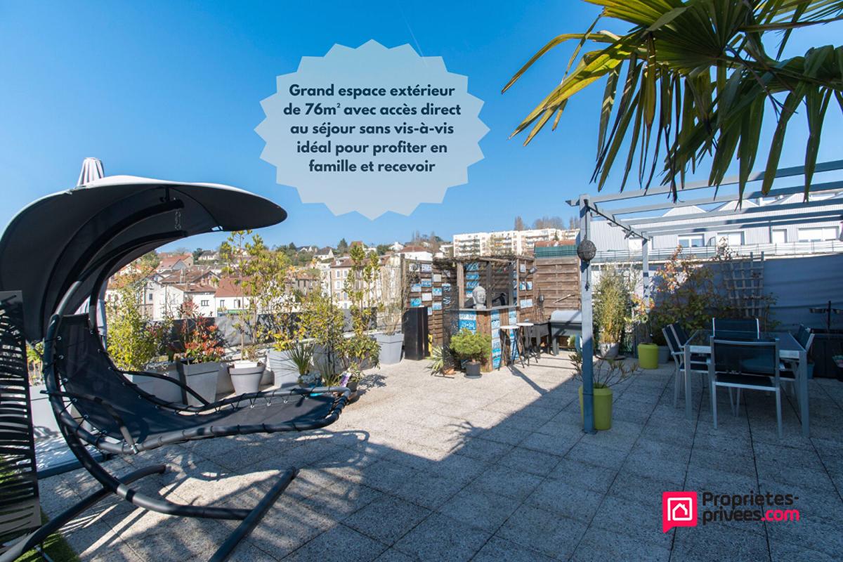 CORBEIL-ESSONNES Appartement F4 84m² avec terrasse de 76m², 2 balcons + 2 parkings 17