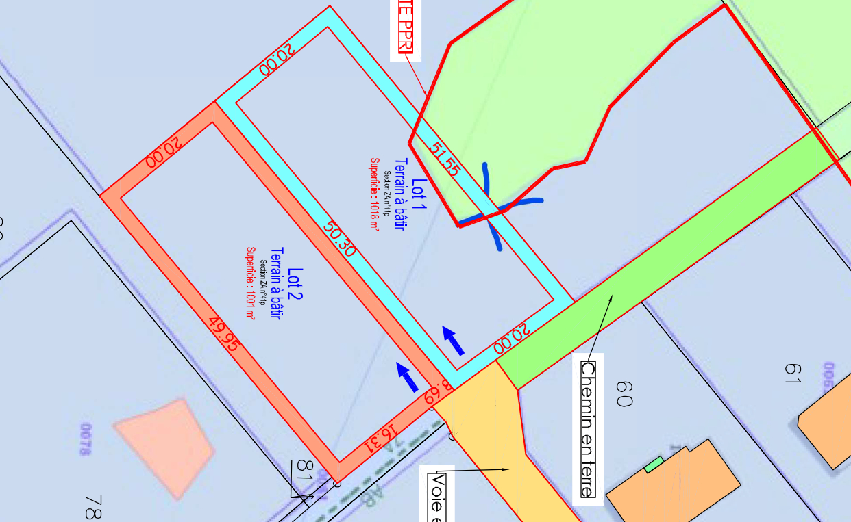 VAUX-SUR-EURE Terrain constructible 1018 m² 3