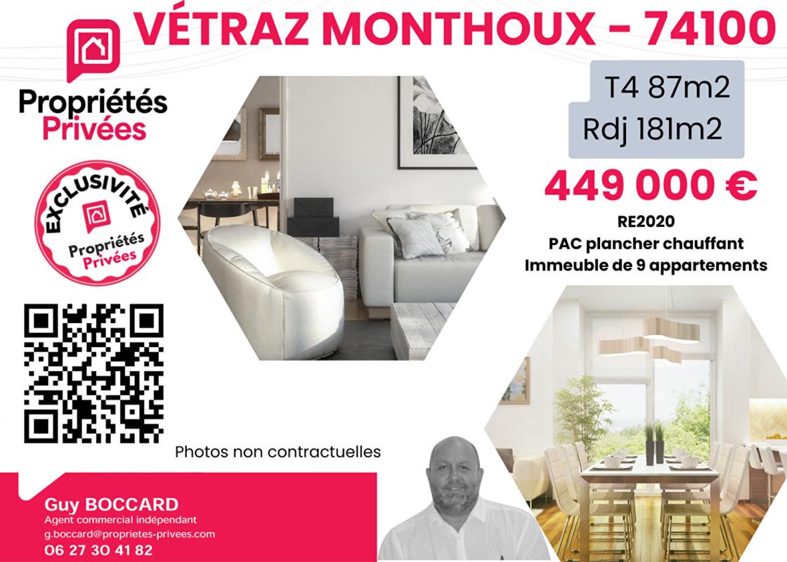 VETRAZ-MONTHOUX Appartement Vetraz Monthoux 4 pièce(s) 87.23 m2 + Jardin + Terrasse 1