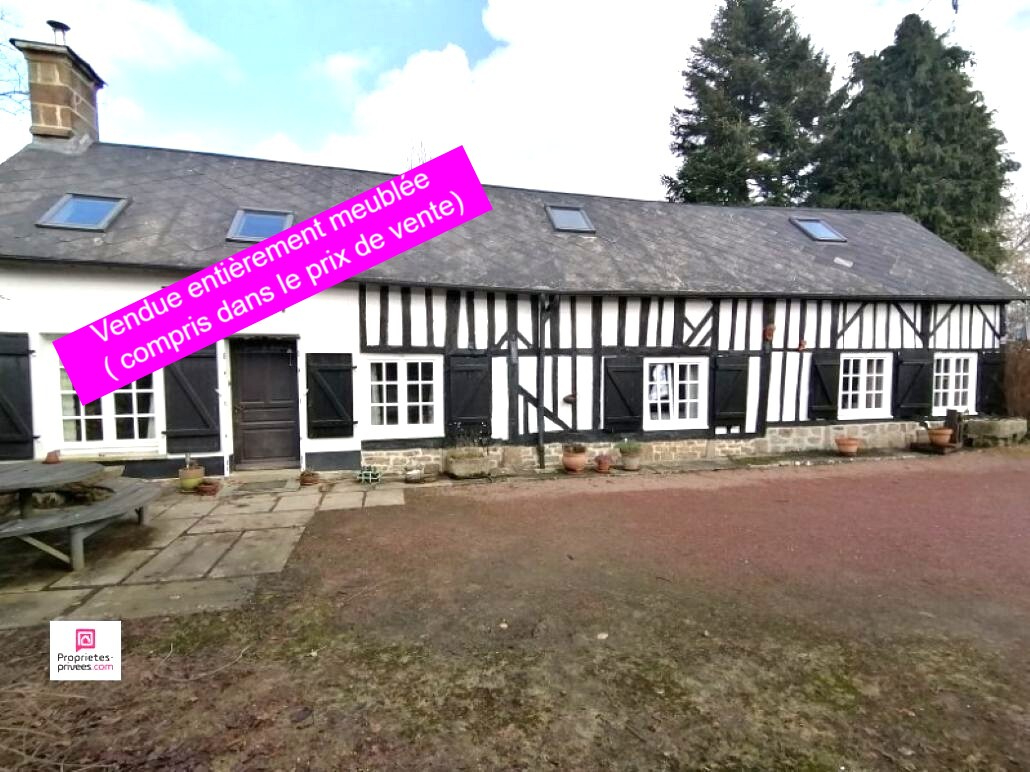 RANES RANES (61) Longère Normande à colombages ( vendue entièrement meublée et équipée), 135 m2 environ, 6 pièces, 3 (possible 4) chambres, PRIX  241 500 , honoraires 5% inclus à la charge de l'acquéreur soit 230 000 hors honoraires 5