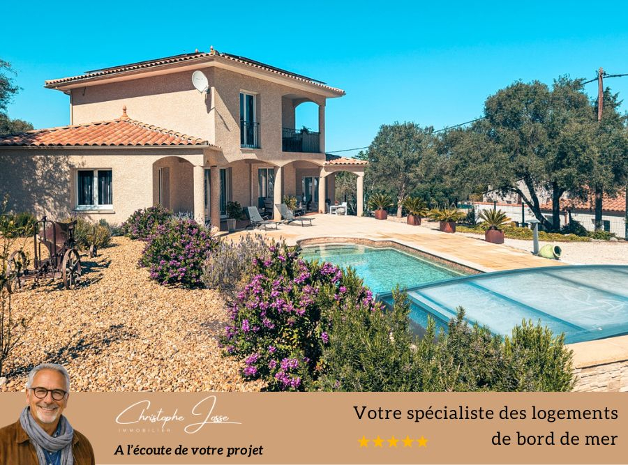 ROQUEFORT-DES-CORBIERES Maison d'architecte au charme provençal avec piscine, double garage 1