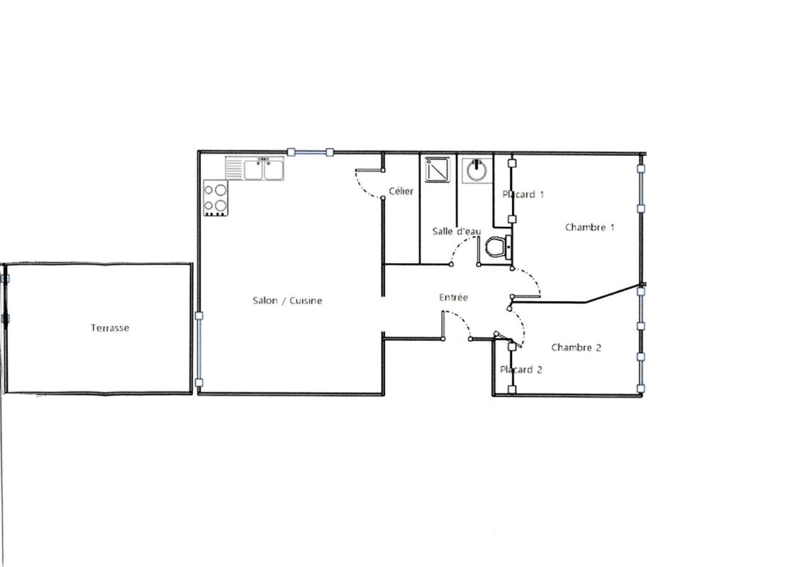 TARGON Appartement T3 avec terrasse Targon 12