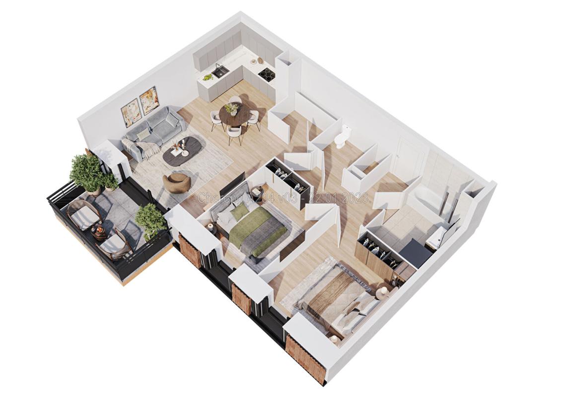 CHERENG Chereng  Appartement 2 chambres  70 m2 3