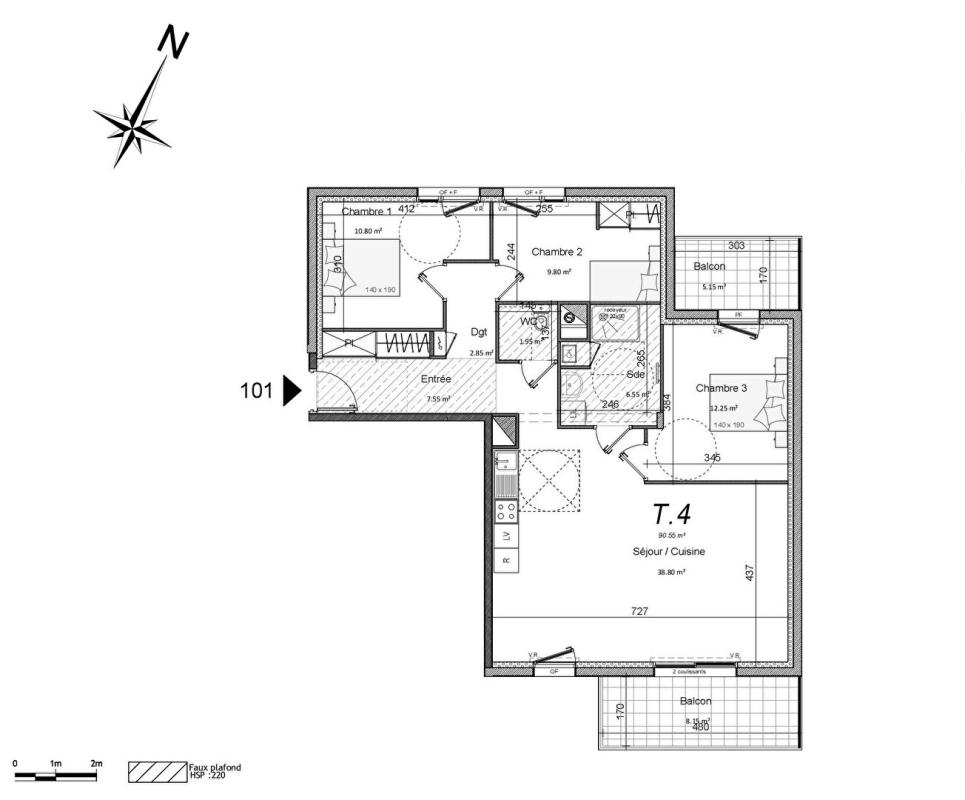 PERROS-GUIREC Vente appartement T4, 90 m² avec balcons, Perros-Guirec (22700) 4