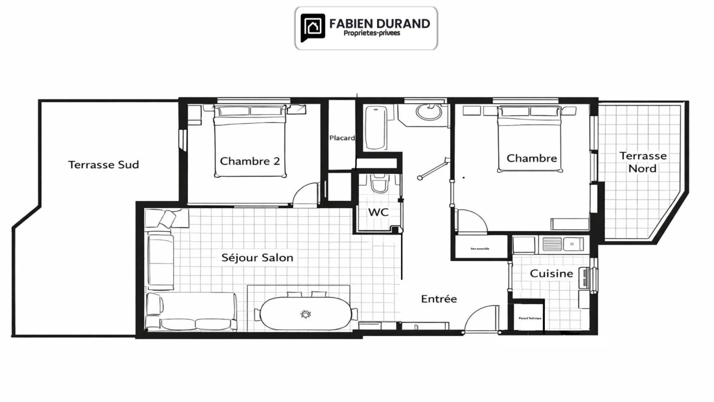 MANDELIEU-LA-NAPOULE Mandelieu-la-Napoule - Appartement 3 pièces dernier étage avec double terrasse et box 16