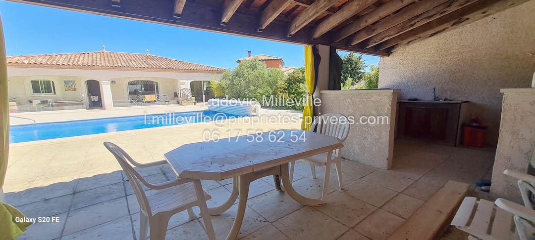 FOUZILHON Villa de 120m²+veranda de 15m², grand garage 73m², piscine/pool à house sur 1033 m² de terrain 15