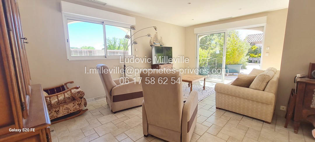 FOUZILHON Villa de 120m²+veranda de 15m², grand garage 73m², piscine/pool à house sur 1033 m² de terrain 9