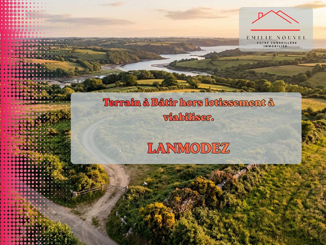 LANMODEZ Terrain constructible de 1011 m² au calme à Lanmodez, hors lotissement 1