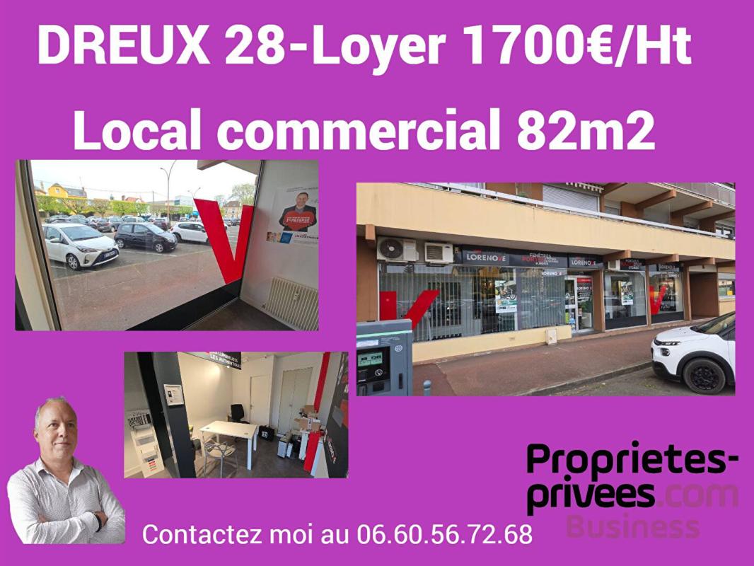 DREUX Local commercial Dreux centre 82 m2 1