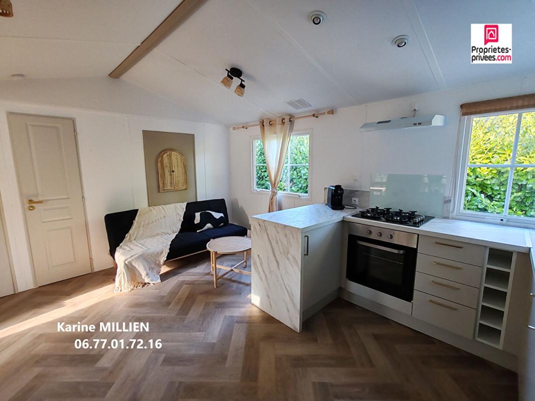 MARCILLY-SUR-EURE Mobil home ENTIEREMENT RENOVE, aménagé, équipé et son terrain en pleine propriété - 2 chambres - Cabanon de jardin - Terrain - 78500  HA 2