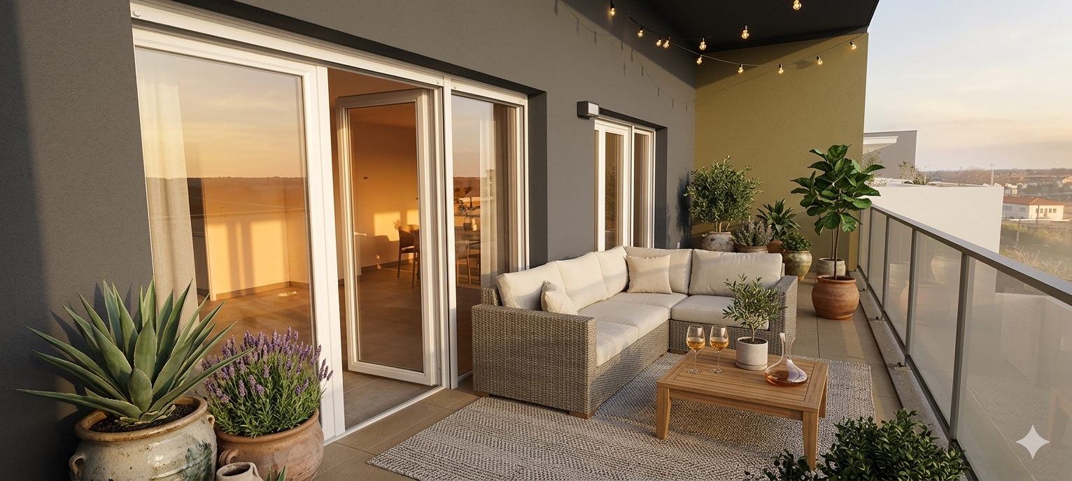 BEZIERS Prenez de la hauteur : vivez l'exclusivité d'un dernier étage avec terrasse Sud-Ouest, à deux pas du Polygone 5