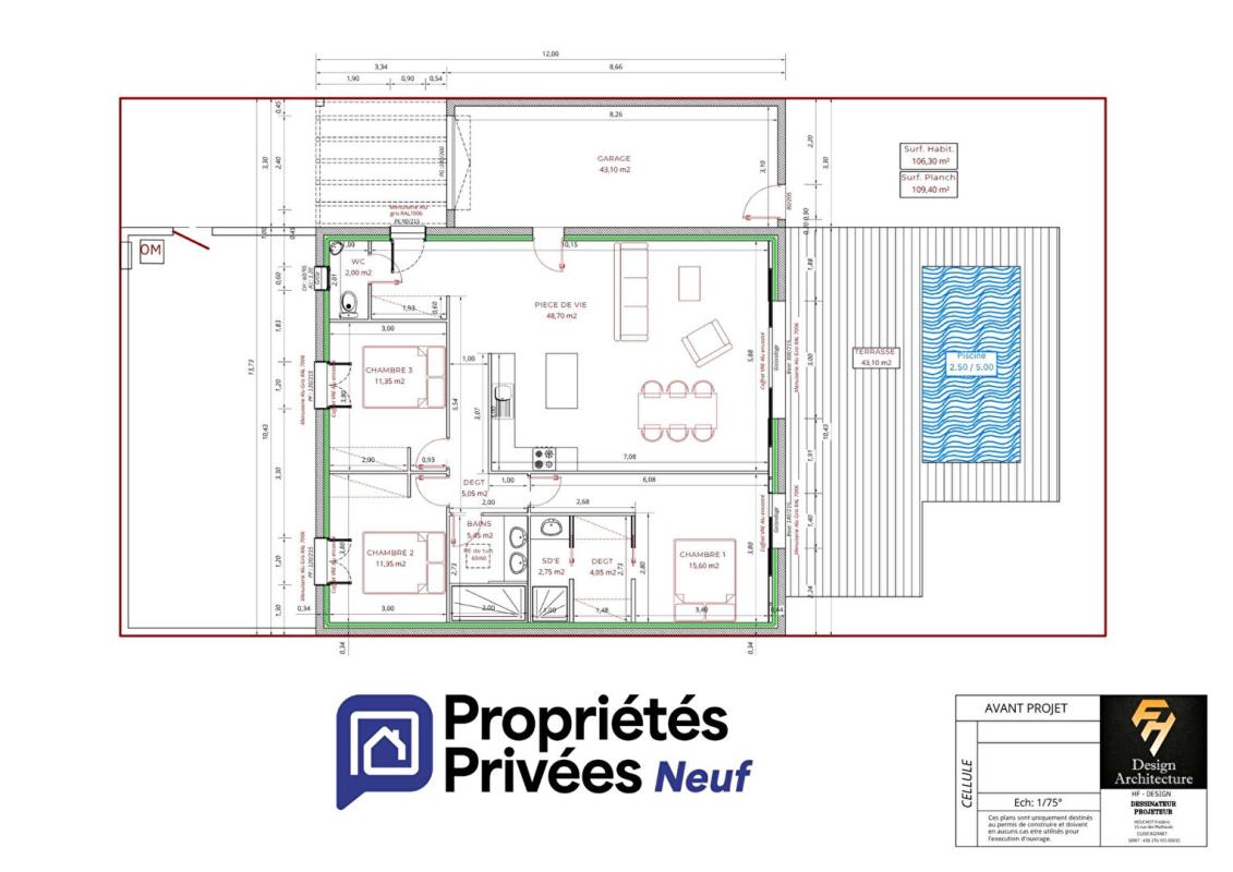 FABREZAN Terrain à bâtir de 3826 m2 avec ou sans maison 5