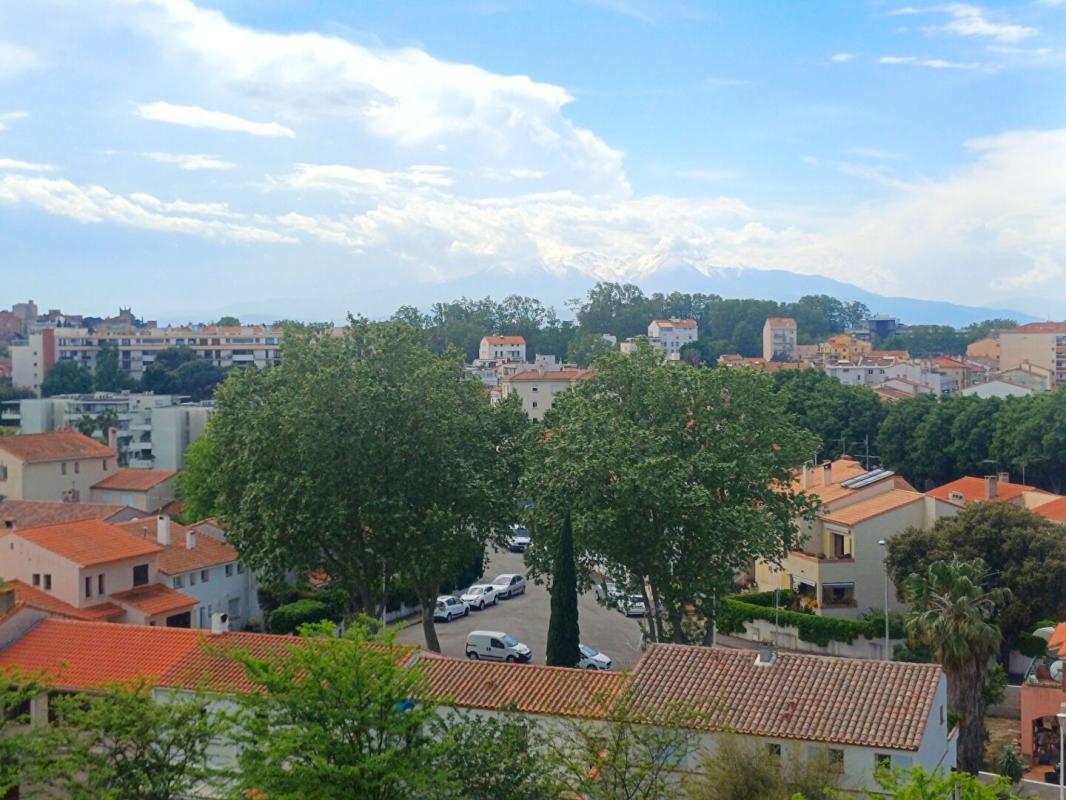PERPIGNAN Grand T2 rénové dernier étage-vue dégagée Canigou- ascenseur, cave et parking, quartier des fleurs 14