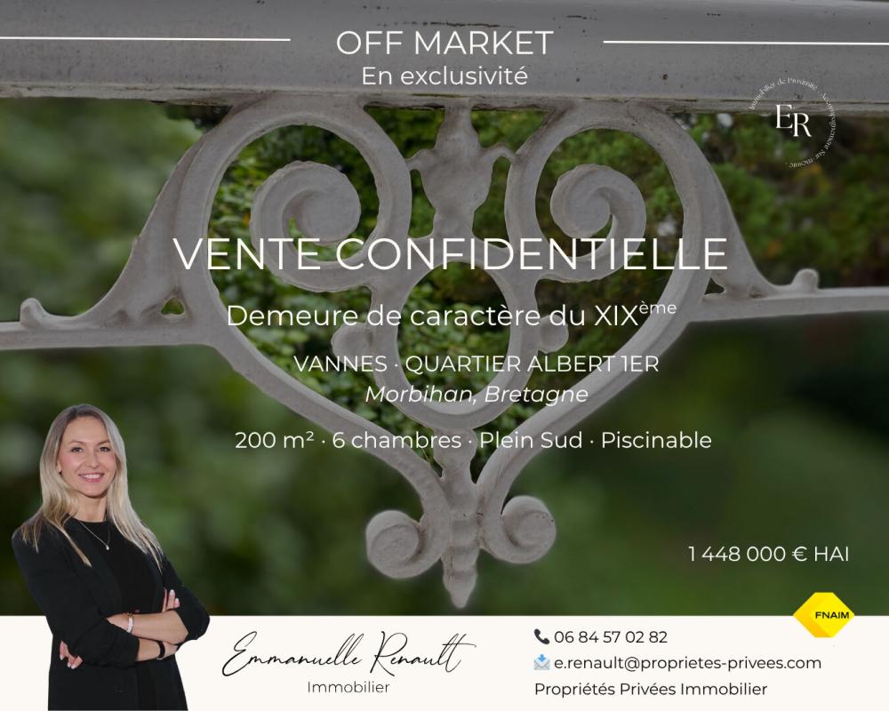 VANNES VANNES Albert 1er · Demeure de caractère · 200 m² · Jardin clos plein Sud 1