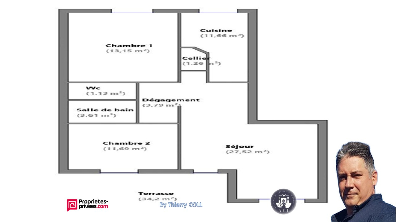 LYON-7E-ARRONDISSEMENT Appartement Lyon 3 pièce(s) 75  M² terrasse 9