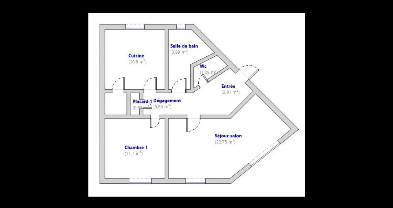 ALBERTVILLE Appartement T2 de 59 m² avec potentiel T3 7
