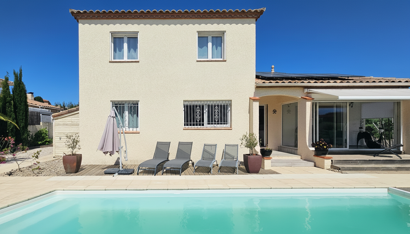 LATOUR-BAS-ELNE Maison 3 faces récente avec piscine, spa et garage 15