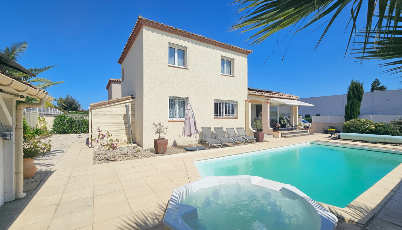 LATOUR-BAS-ELNE Maison 3 faces récente avec piscine, spa et garage 3