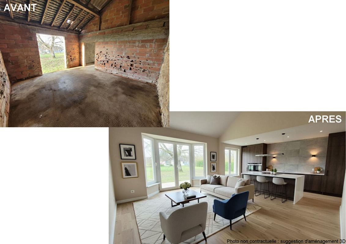 ARNAC-POMPADOUR * EXCLUSIVITE * ARNAC - POMPADOUR (19230) : Grange en pierre à rénover en Maison - ENV. 140m² - terrain de 388m2 - 49 990 2