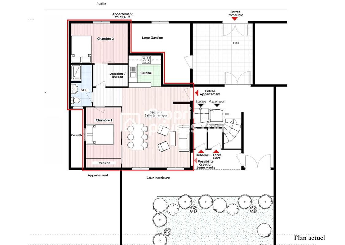 PARIS-15E-ARRONDISSEMENT 75015 PARIS - Profession libérale - Appartement T3 - 2 chambres - 61.7 m2 - Proximité Tour Eiffel 11