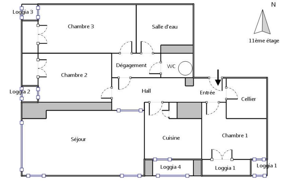 MARSEILLE-15E-ARRONDISSEMENT Exclusivité, vendu avec locataire, T4 Marseille 15ème , Résidence Val pins, quartier Les Borels 10