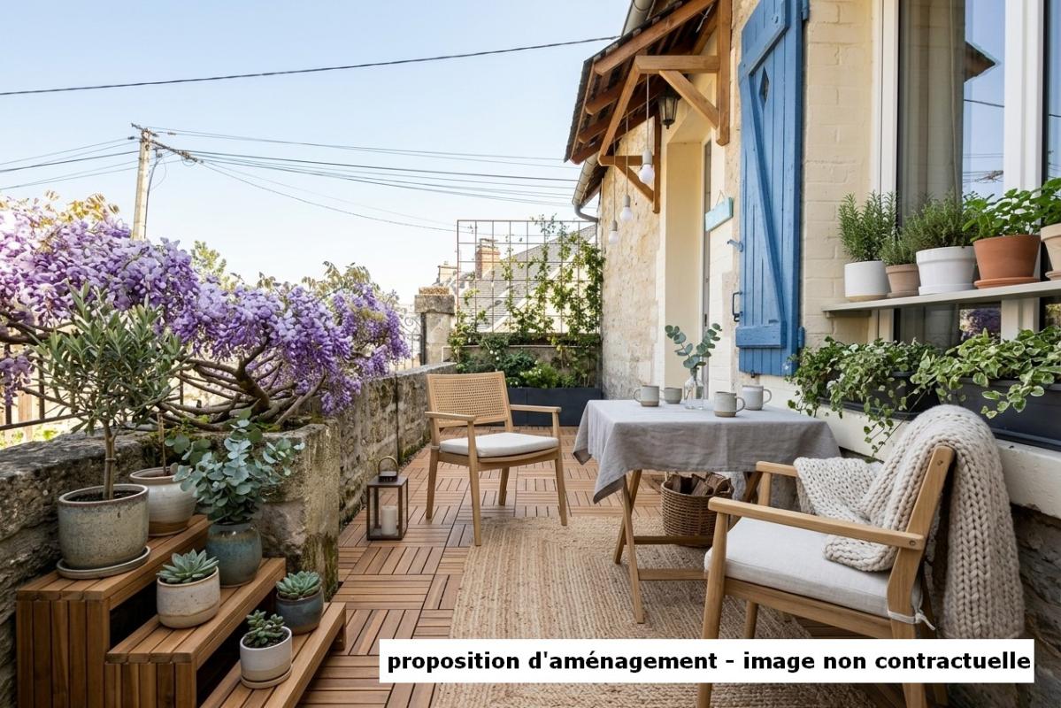 SOISSONS Maison rénovée avec dépendance et cour close - Charme, volumes et potentiel 14