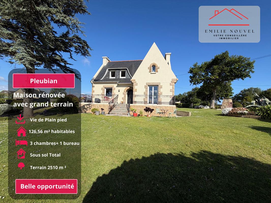 PLEUBIAN Maison néo-bretonne 126 m² avec sous-sol total 1