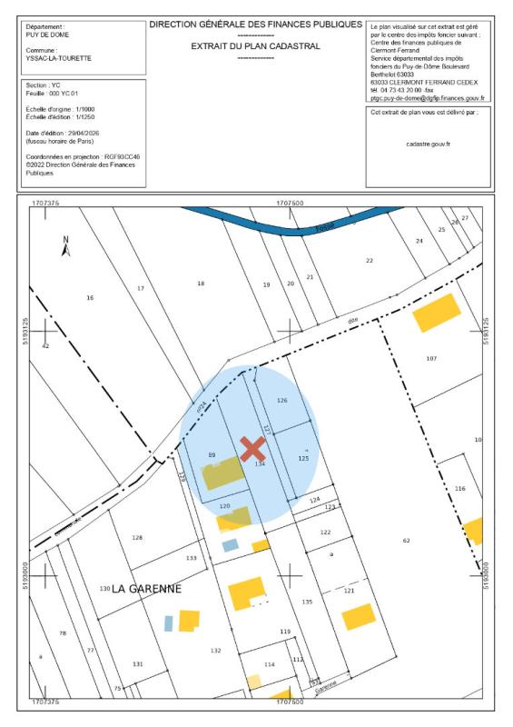 YSSAC-LA-TOURETTE Terrain  à bâtir de 1296 m2 7
