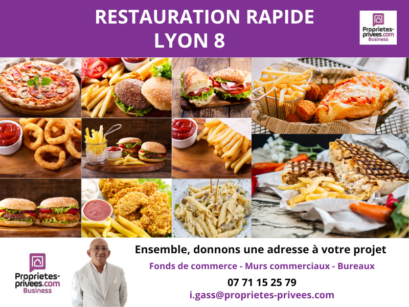 LYON-8E-ARRONDISSEMENT 69008 LYON - SNACK, RESTAURANT , TERRASSE,  Belle visibilité 1