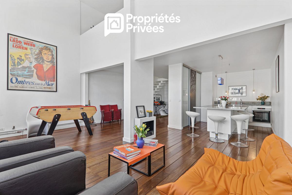 COURBEVOIE Atelier d'artiste en duplex,136,7 m² , 3 chambres, esprit Le Corbusier, 5e et 6e étage 1