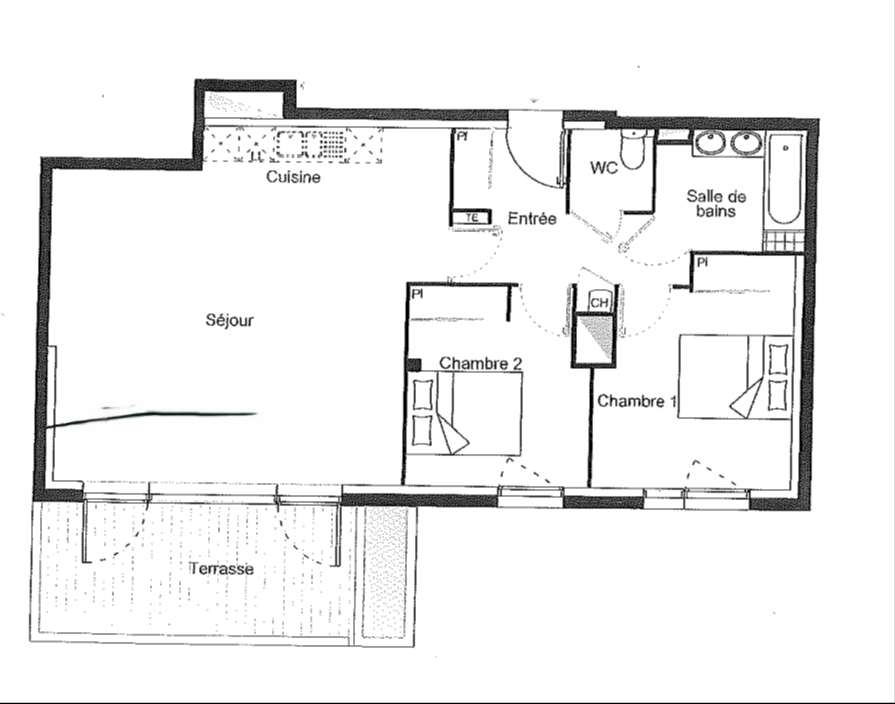 BEGLES Appartement 3 pièce(s) 70.7 m2 3ème étage 14