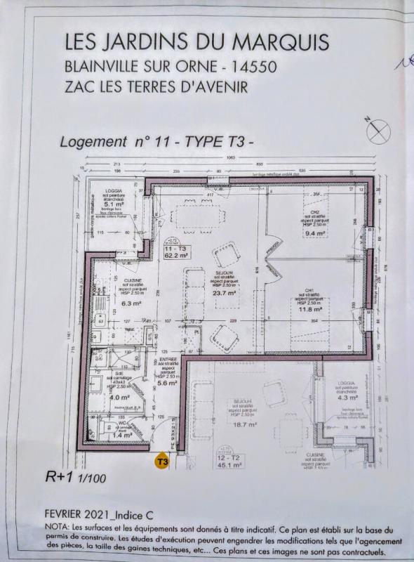 BLAINVILLE-SUR-ORNE Opportunité rare : appartement T3 de 2023, loggia plein Ouest et vue sur la plaine de Caen 18