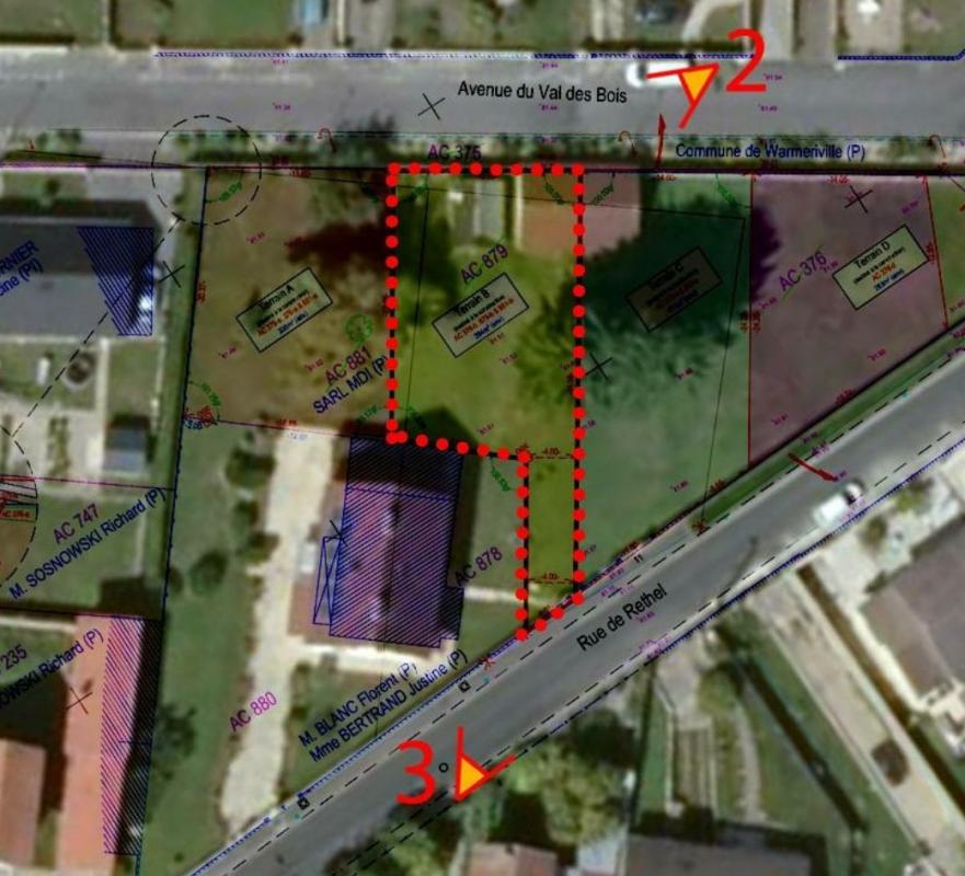 WARMERIVILLE Terrain Warmeriville 390 m2 3