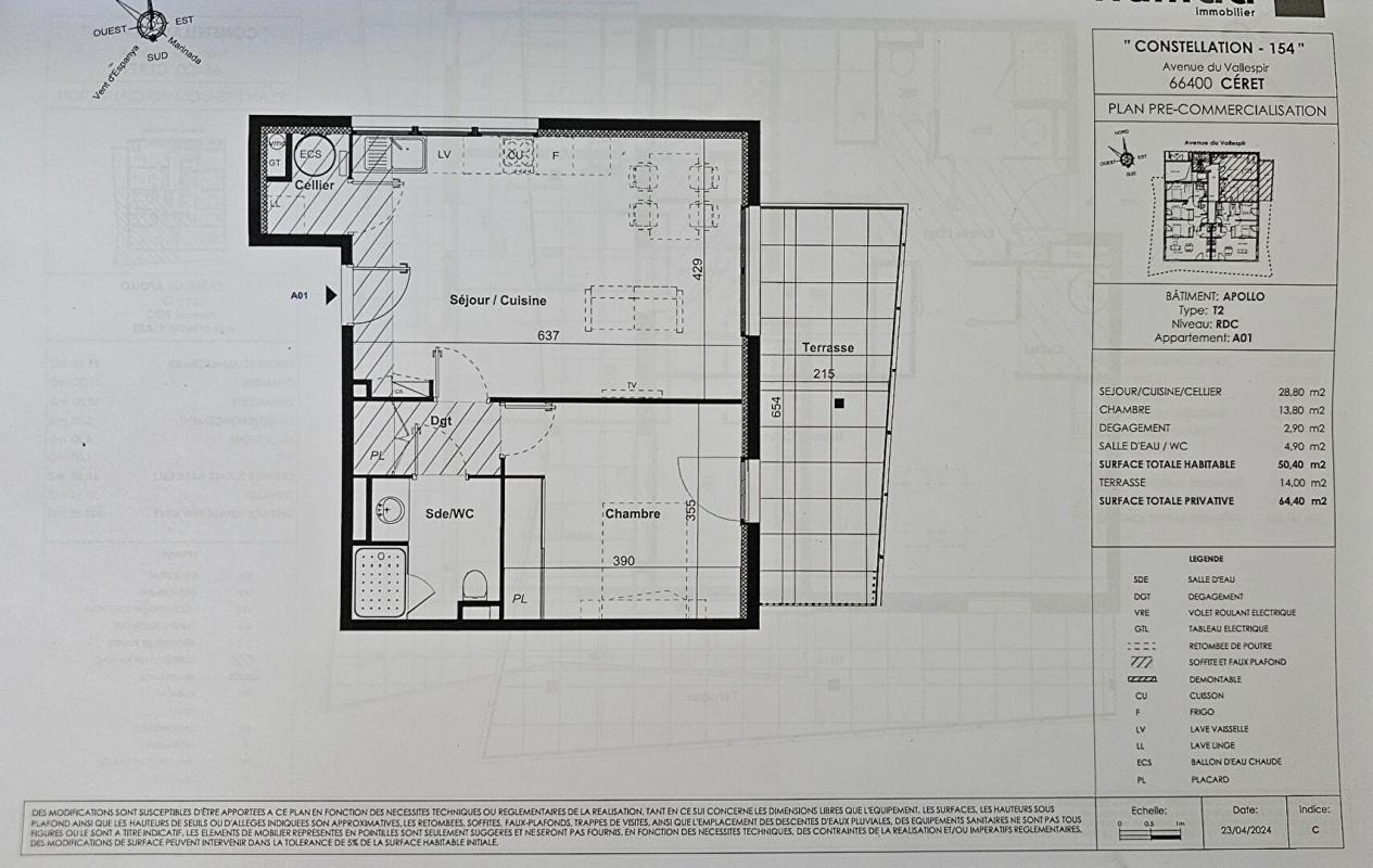 CERET Appartement CERET 2 pièces de 50m2 avec terrasse et garage double 8