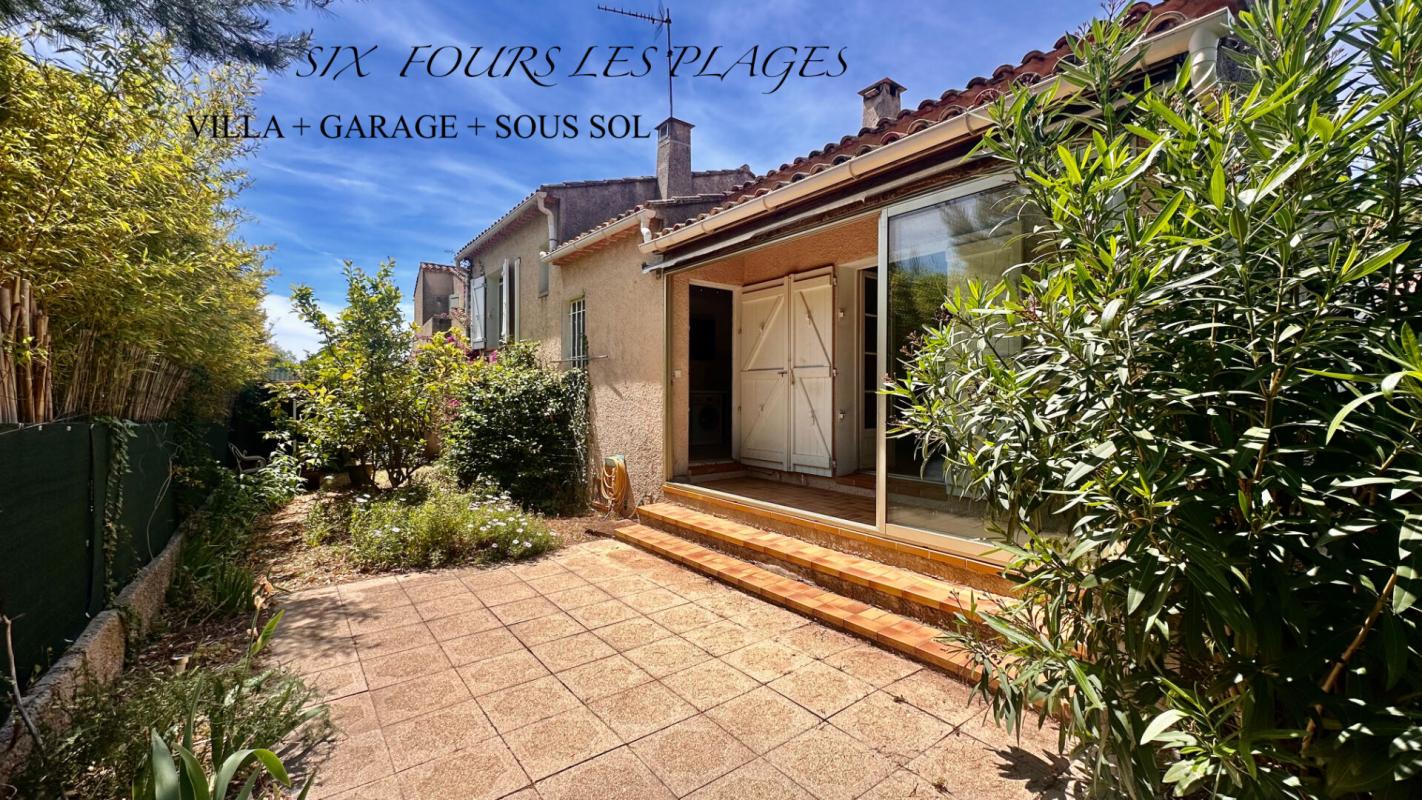 SIX-FOURS-LES-PLAGES EMPLACEMENT PRIVILEGIE - SIX FOURS PROCHE LA COUDOULIERE - MAISON 3 PIECES - TERRAIN 300 M² - GARAGE - SOUS SOL 1