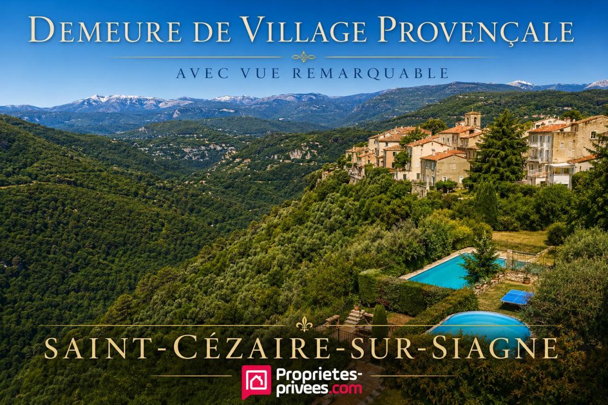 SAINT-CEZAIRE-SUR-SIAGNE DEMEURE UNIQUE DANS VILLAGE PROVENCAL AVEC VUE EXCEPTIONNELLE 1