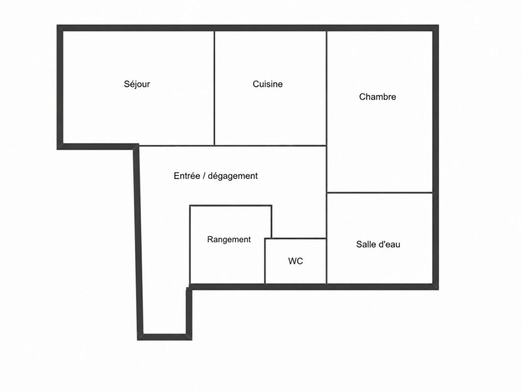JOUE-LES-TOURS Appartement 2 pièces 46 m2 + cave 2
