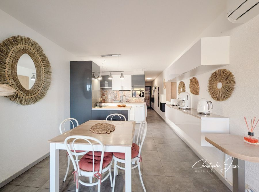 PORT LEUCATE Grand T2 climatisé avec terrasse accès direct plage 3