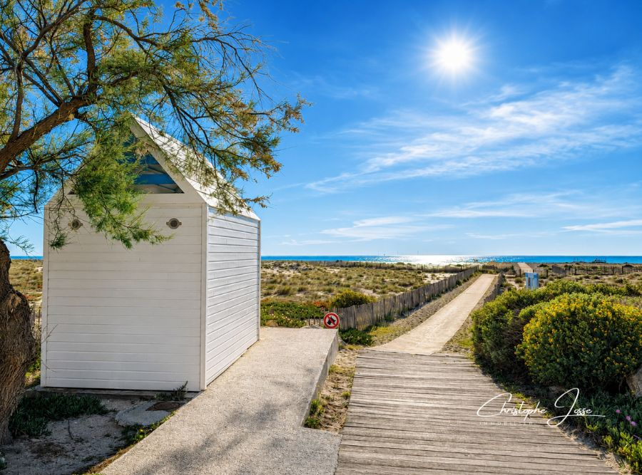 PORT LEUCATE Grand T2 climatisé avec terrasse accès direct plage 8