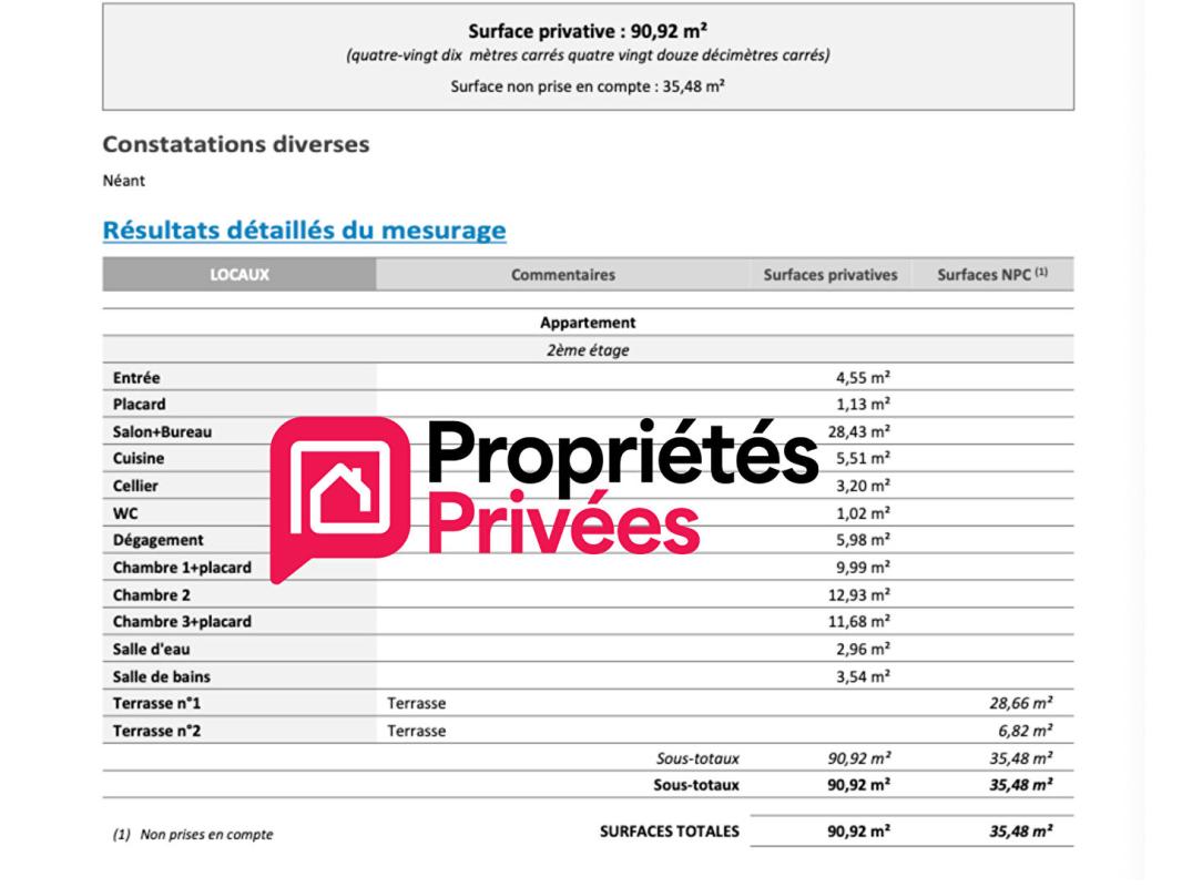 VALENCIENNES Appartement Anzin, 4 pièces 91 m2, 3 chambres, terrasse, balcon, parking 13