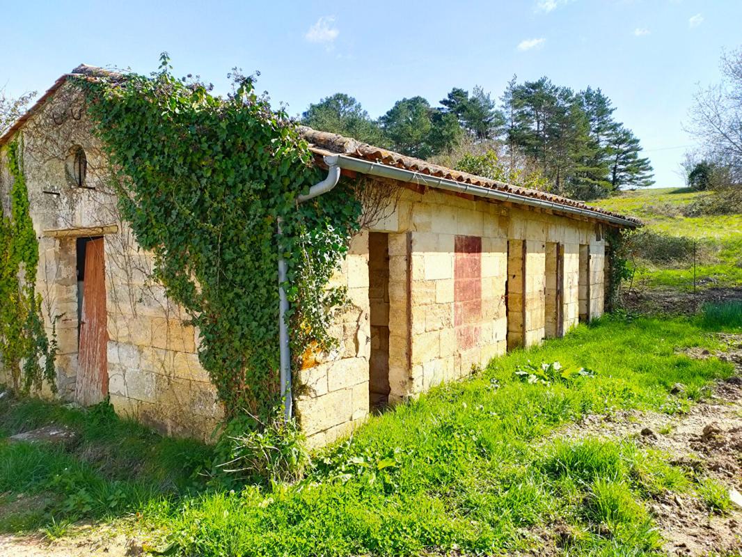 SAINTE-EULALIE PROPRIETE : MAISON EN PIERRE 150 m²  + ECHOPPE 120 m² + HANGAR 230 m² - TERRAIN 1 HECTARE 15